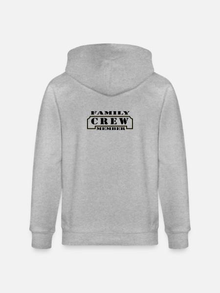 Family Crew Member - Stanley/Stella Unisex Bio-Kapuzenjacke CULTIVATOR  - Grau meliert