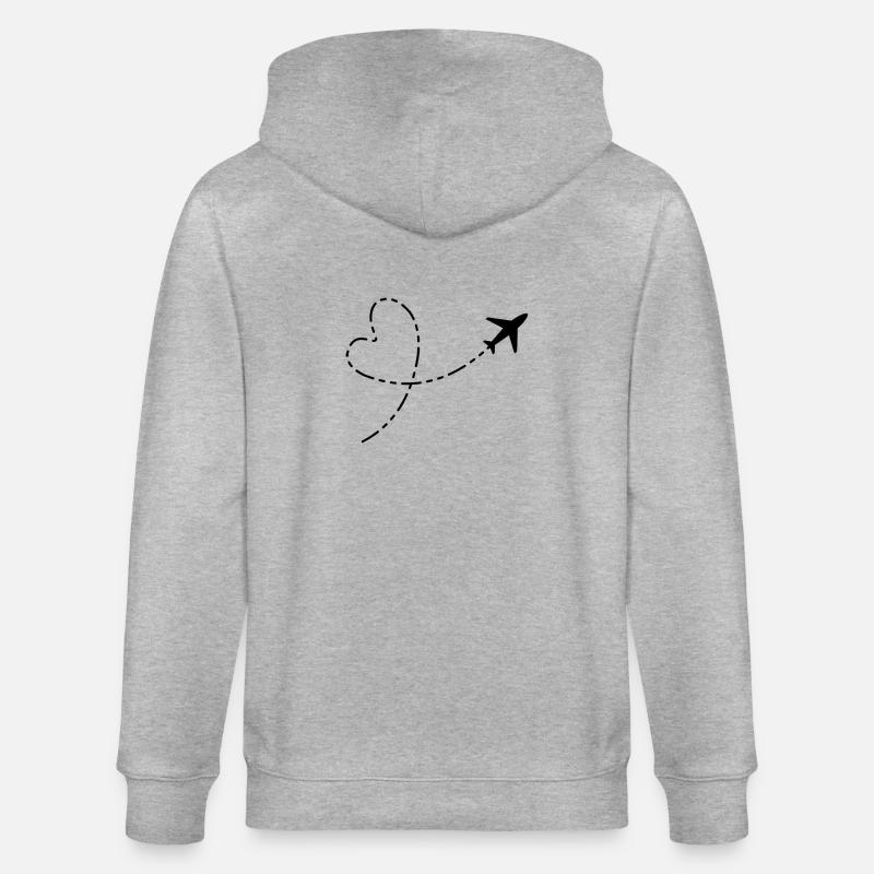 Icône de l’avion - Veste à capuche bio CULTIVATOR Stanley/Stella Unisexe - gris chiné