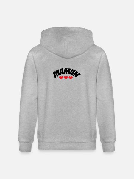 Mom / Mother's Day - Stanley/Stella CULTIVATOR Unisex Organic Hooded Jacket - heather grey