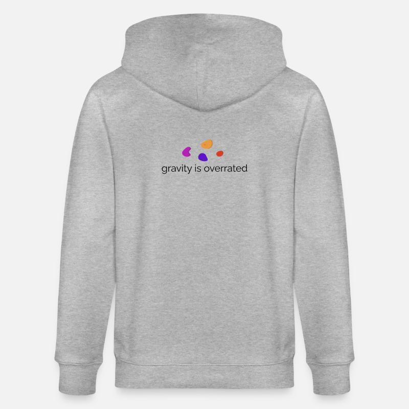 Gravity is overrated - Bouldern Design - Stanley/Stella Unisex Bio-Kapuzenjacke CULTIVATOR  - Grau meliert