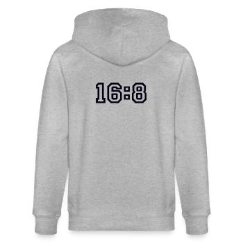 Diet 16 to 8 - Stanley/Stella CULTIVATOR  Unisex Organic Hooded Jacket - heather grey - Back - Luana (180cm)