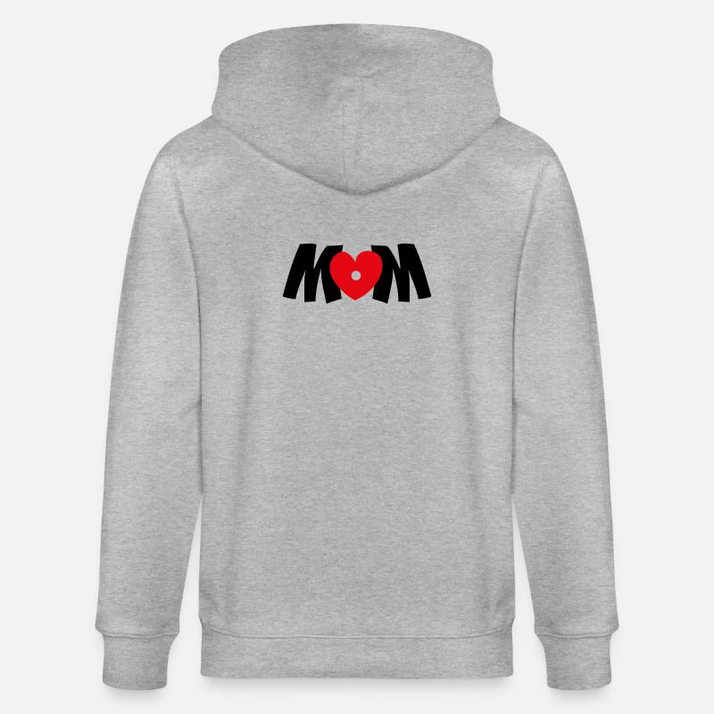 Mama Herz - Stanley/Stella Unisex Bio-Kapuzenjacke CULTIVATOR  - Grau meliert