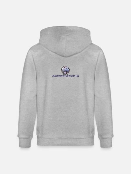 Mermaid at Heart Shell Emblem - Stanley/Stella CULTIVATOR  Unisex Organic Hooded Jacket - heather grey
