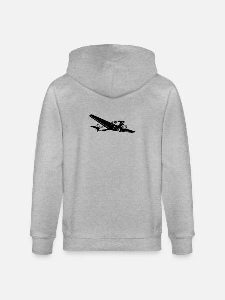 ju_52_1 - Veste à capuche bio CULTIVATOR Stanley/Stella Unisexe - gris chiné