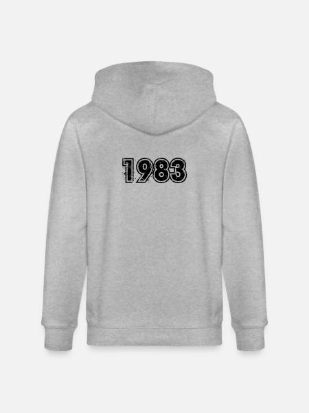 Jahrgang 1983 - Stanley/Stella CULTIVATOR  Unisex Organic Hooded Jacket - heather grey