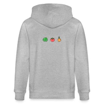Salade Tomate Oignon - Veste à capuche bio CULTIVATOR Stanley/Stella Unisexe - gris chiné - Dos - Luana (180cm)