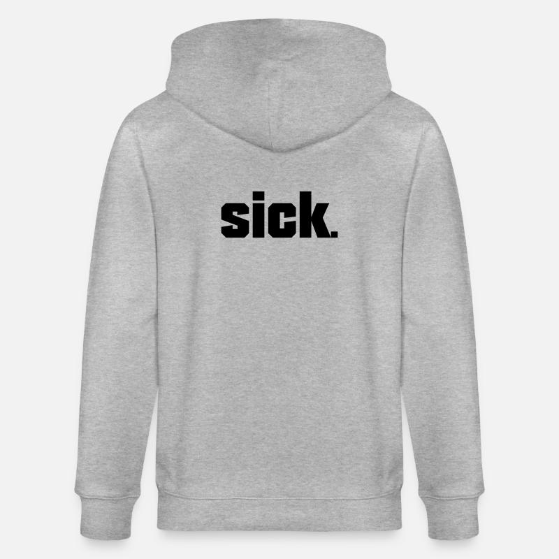Sick Design - easy - Stanley/Stella CULTIVATOR  Unisex Organic Hooded Jacket - heather grey