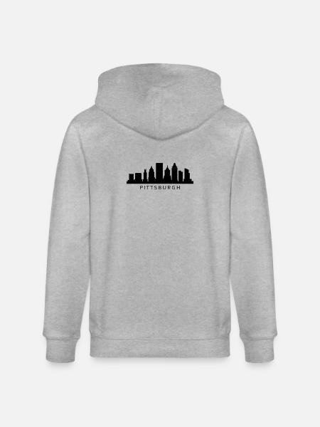 Pittsburgh Skyline - Stanley/Stella Unisex Bio-Kapuzenjacke CULTIVATOR - Grau meliert