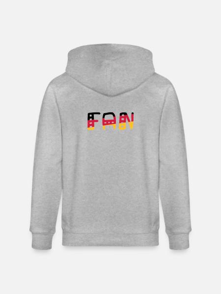 FAN - Shirt Germany - Stanley/Stella CULTIVATOR Unisex Organic Hooded Jacket - heather grey