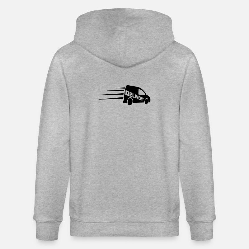 Logo de fourgonnette avec texte découpé - Veste à capuche bio CULTIVATOR Stanley/Stella Unisexe - gris chiné