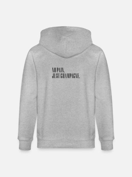 no pain - Stanley/Stella CULTIVATOR Unisex Organic Hooded Jacket - heather grey