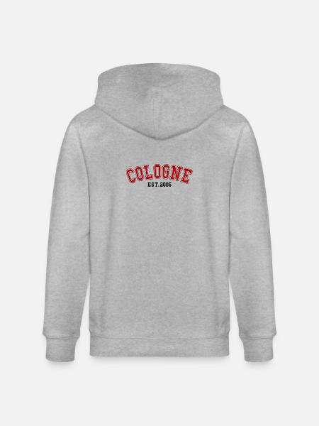 Cologne Est.2005 - Stanley/Stella CULTIVATOR Unisex Organic Hooded Jacket - heather grey