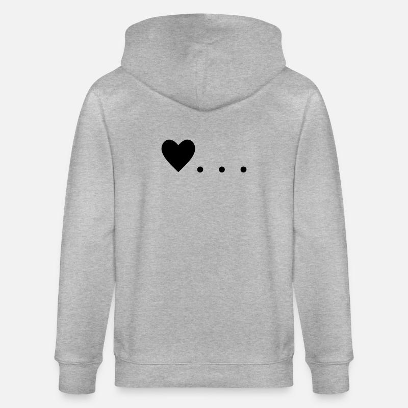 L’amour, c’est... Cœur - Veste à capuche bio CULTIVATOR Stanley/Stella Unisexe - gris chiné