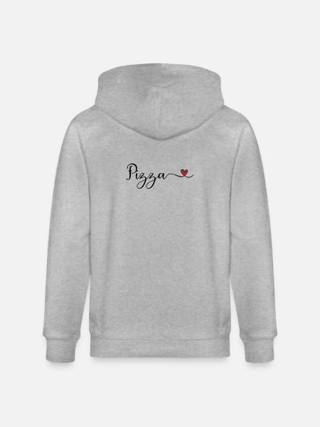 Pizza Heart - Stanley/Stella Unisex Bio-Kapuzenjacke CULTIVATOR - Grau meliert