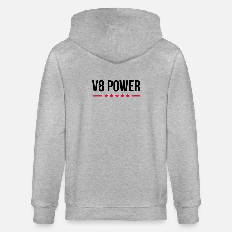 V8 Power - Veste à capuche bio CULTIVATOR Stanley/Stella Unisexe - gris chiné