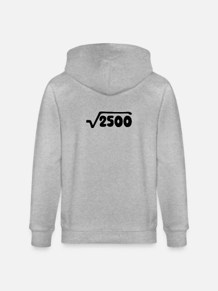 50th Birthday - Anniversary - Stanley/Stella CULTIVATOR Unisex Organic Hooded Jacket - heather grey