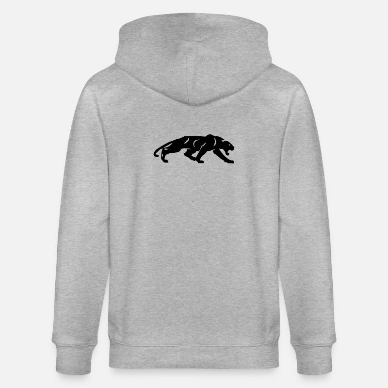 Schwarzer Panther - Stanley/Stella Unisex Bio-Kapuzenjacke CULTIVATOR  - Grau meliert