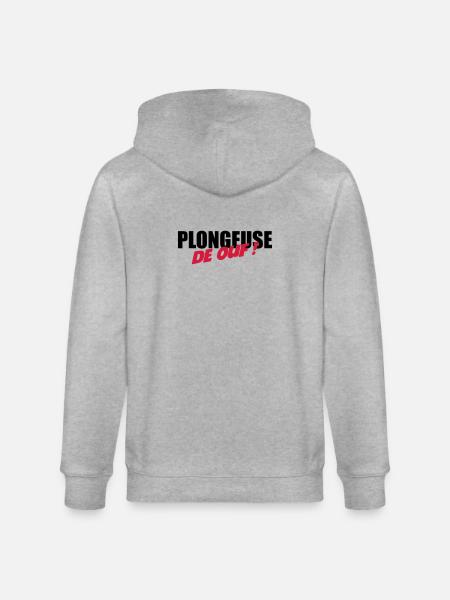 Plongeuse de ouf ! - Veste à capuche bio CULTIVATOR Stanley/Stella Unisexe - gris chiné