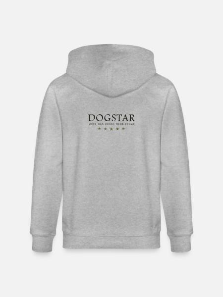 Dogstar, dogs feel good souls - Stanley/Stella CULTIVATOR Unisex Organic Hooded Jacket - heather grey