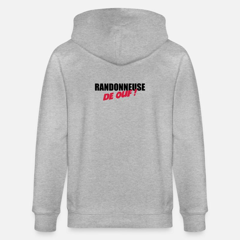 Randonneuse de ouf ! - Veste à capuche bio CULTIVATOR Stanley/Stella Unisexe - gris chiné