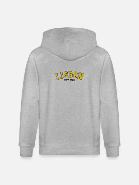 Lisbon Est. 2005 - Stanley/Stella CULTIVATOR Unisex Organic Hooded Jacket - heather grey