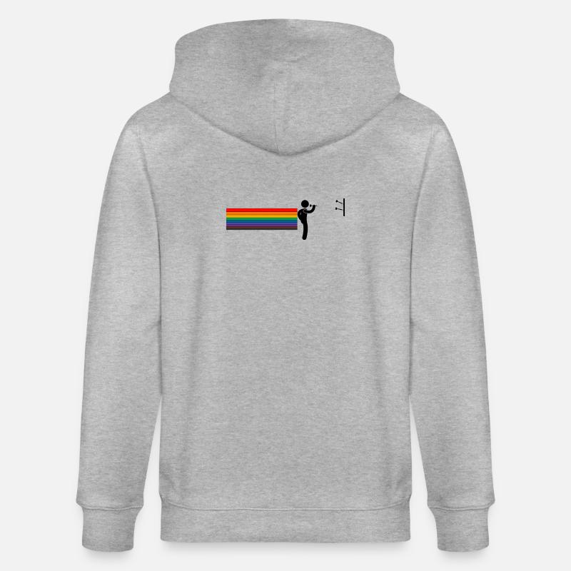 Rainbow Darter – Throw with Pride - Stanley/Stella Unisex Bio-Kapuzenjacke CULTIVATOR  - Grau meliert