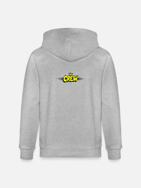 Crew Crown - Stanley/Stella CULTIVATOR Unisex Organic Hooded Jacket - heather grey
