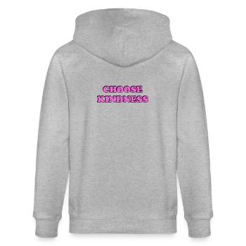 Wählen Sie Kindness pink - Stanley/Stella Unisex Bio-Kapuzenjacke CULTIVATOR  - Grau meliert - Hinten - Luana (180cm)