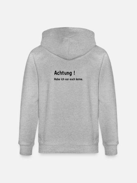 Achtung keine - Stanley/Stella Unisex Bio-Kapuzenjacke CULTIVATOR - Grau meliert