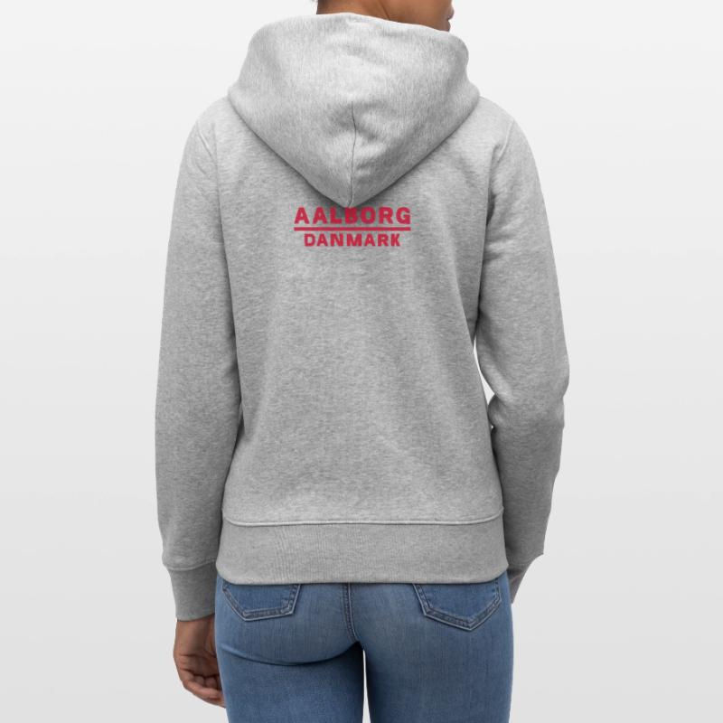 Aalborg, Danemark, Rouge Conception de texte Veste à capuche bio CULTIVATOR Stanley/Stella Unisexe