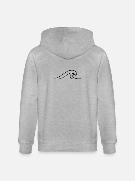 minimalist-wave - Stanley/Stella CULTIVATOR Unisex Organic Hooded Jacket - heather grey