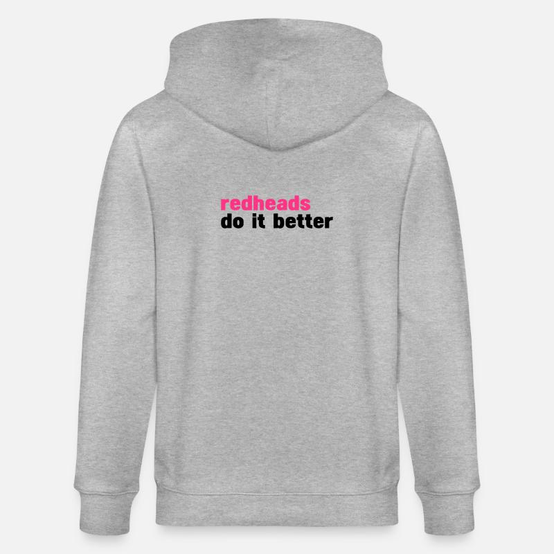 Rothaarigen es besser (Rothaarigen es besser) - Stanley/Stella Unisex Bio-Kapuzenjacke CULTIVATOR  - Grau meliert