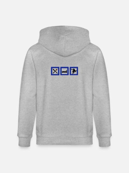 snowboard - Stanley/Stella CULTIVATOR Unisex Organic Hooded Jacket - heather grey
