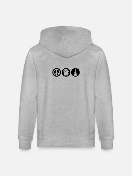 Konzert - Stanley/Stella Unisex Bio-Kapuzenjacke CULTIVATOR  - Grau meliert
