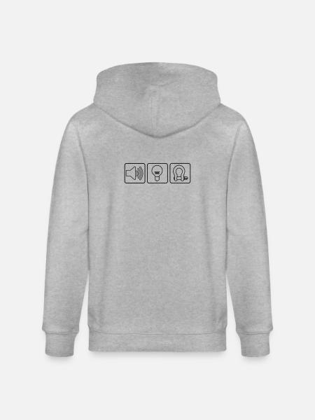Sound Light Rigging Logo - Stanley/Stella Unisex Bio-Kapuzenjacke CULTIVATOR - Grau meliert
