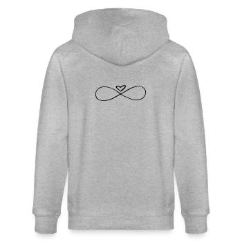 amour infini - Veste à capuche bio CULTIVATOR Stanley/Stella Unisexe - gris chiné - Dos - Luana (180cm)