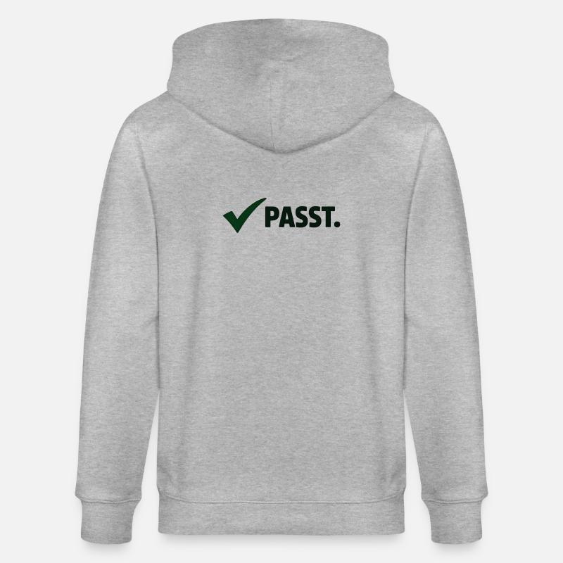 Passt. Minimal Meme Statement T-Shirt - Stanley/Stella Unisex Bio-Kapuzenjacke CULTIVATOR  - Grau meliert