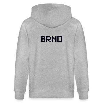 BRNO Tschechien - Stanley/Stella Unisex Bio-Kapuzenjacke CULTIVATOR  - Grau meliert - Hinten - Luana (180cm)