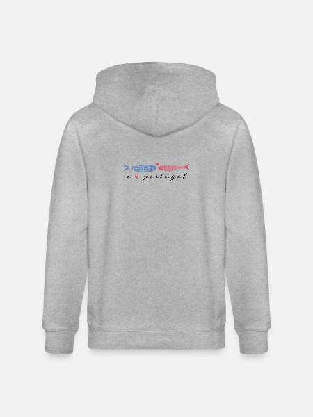 i_love_portugal - Stanley/Stella Unisex Bio-Kapuzenjacke CULTIVATOR - Grau meliert