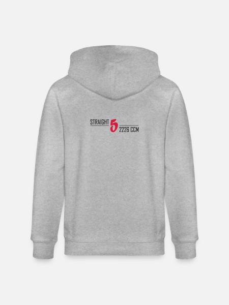Straight five - Stanley/Stella CULTIVATOR  Unisex Organic Hooded Jacket - heather grey