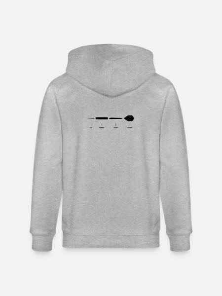 Dart Explanation Anatomy Dart Design - Stanley/Stella CULTIVATOR Unisex Organic Hooded Jacket - heather grey