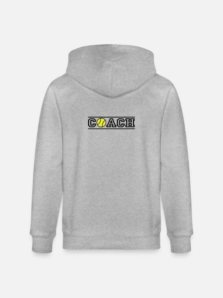Tennis Coach - Stanley/Stella CULTIVATOR Unisex Organic Hooded Jacket - heather grey