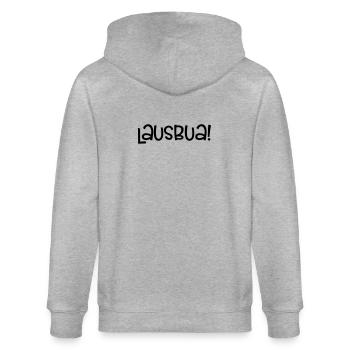 lustig - Stanley/Stella Unisex Bio-Kapuzenjacke CULTIVATOR  - Grau meliert - Hinten - Luana (180cm)