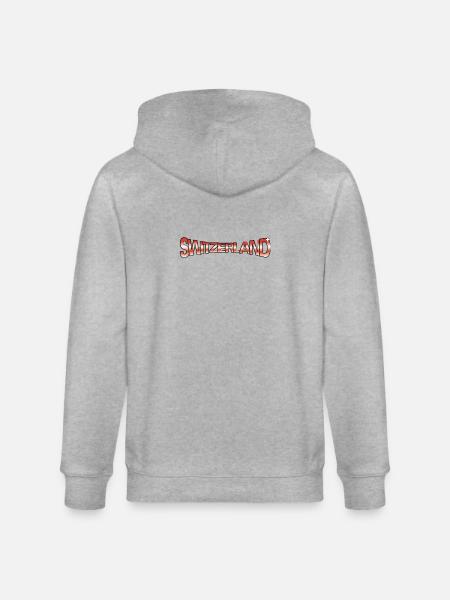 SWITZERLAND CLAIM - Stanley/Stella CULTIVATOR Unisex Organic Hooded Jacket - heather grey