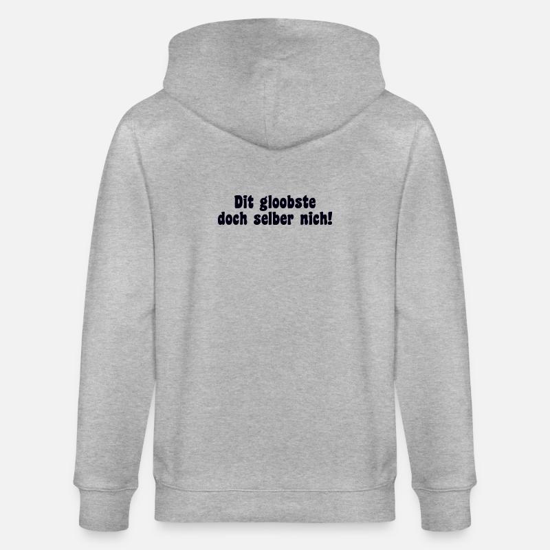 Berlin Spruch Dialekt Retro - Stanley/Stella Unisex Bio-Kapuzenjacke CULTIVATOR  - Grau meliert