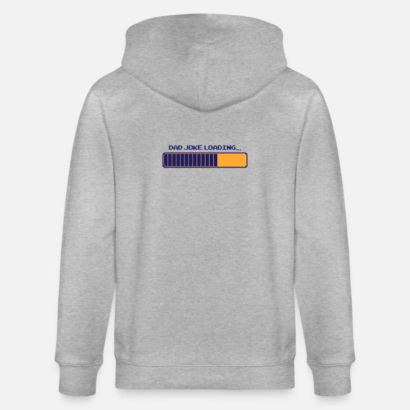 Dad Joke Loading – Pixelbar - Stanley/Stella Unisex Bio-Kapuzenjacke CULTIVATOR  - Grau meliert