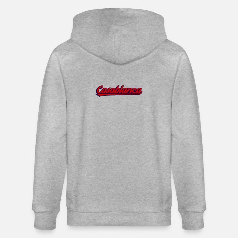 Script rétro néon dans l’ambiance Casablanca - Veste à capuche bio CULTIVATOR Stanley/Stella Unisexe - gris chiné