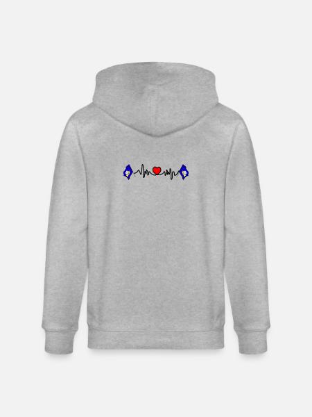 Heart rate cardio Brussels-Capital Region - Stanley/Stella CULTIVATOR Unisex Organic Hooded Jacket - heather grey