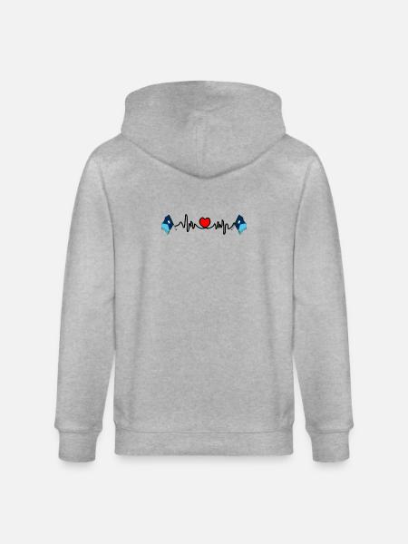 Heart rate cardio for Minnesota - Stanley/Stella CULTIVATOR Unisex Organic Hooded Jacket - heather grey