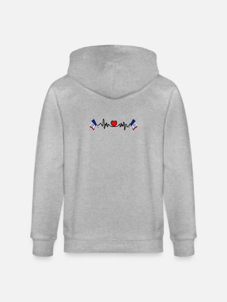 Heart rate cardio for Iowa - Stanley/Stella CULTIVATOR  Unisex Organic Hooded Jacket - heather grey